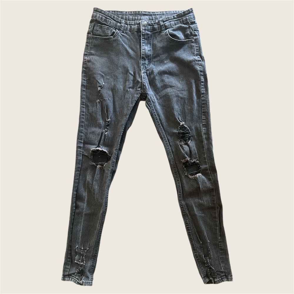 SHEIN - Distressed Skinny Stretch Jeans